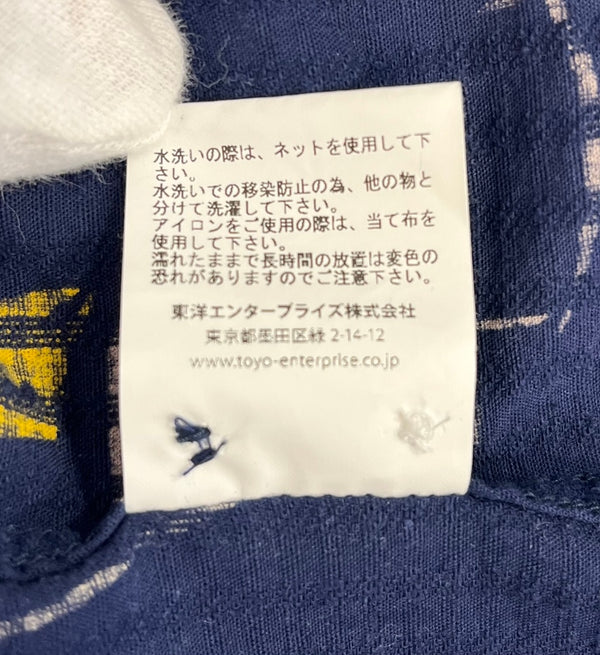 スターオブハリウッド STAR OF HOLLYWOOD DOBBY COTTON OPEN SHIRT SEA CRUISE オープンカラーシャツ SH39319 半袖シャツ ネイビー Mサイズ 101MT-4477