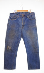 リーバイス Levi's 70s 505-0217 66前期 最初期 ボタン裏5 スレーキスタンプ 42TALON 70's デニム ブルー W36 103MB-587