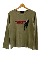 ヒステリックグラマー HYSTERIC GLAMOUR HYSTERIC ヒステリック プリント 長袖カットソー ロンT カーキ フリーサイズ 101LT-257