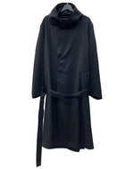 ヨウジヤマモト Yohji Yamamoto REGULATION WOOL GABARDINE COAT ウール ギャバジン コート フーディ ロング ジャケット 黒 HR-C01-140 サイズ 3 ジャケット 無地 ブラック 104MT-1704