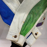 【曜日割引対象外】 エディーバウアー Eddie Bauer 70's 80's カスタムペイント デニムジャケット ジャケット マルチカラー Lサイズ 201MT-4620 VB