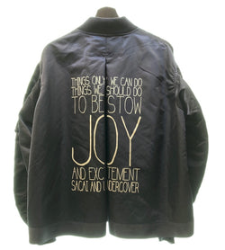 サカイ sacai UNDERCOVER アンダーカバー CUSTOMIZED MA-1 BLOUSON ブルゾン MA-1 刺繍 紺 20-05385 3 ジャケット プリント ネイビー 104MT-74