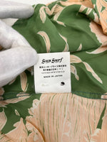 サンサーフ SUN SURF RAYON HAWAIIAN SHIRT “ISLAND PINEAPPLE” レーヨン アロハシャツ 緑 SS28785 長袖シャツ グリーン Lサイズ 101MT-4851