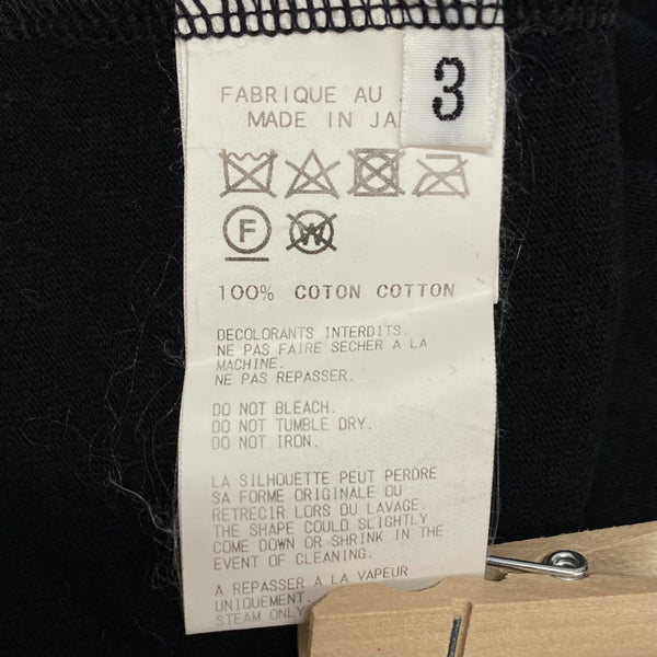 ヨウジヤマモト プールオム Yohji Yamamoto POUR HOMME ロングカットソー ブラック×ホワイト HK-T66-094 ロンT 3サイズ 201MT-3943