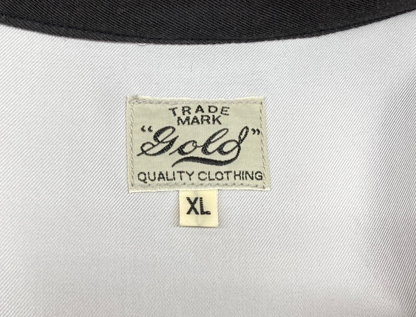 ゴールド GOLD COTTON RAYON VIETNAM JACKET AGED MODEL VIET-NAM MAP ヴェトジャン スーベニア 東洋 アウター 黒 GL15479 ジャケット 刺繍 ブラック XLサイズ 104MT-1145