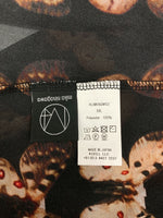 キディル KIDILL × MIKA NINAGAWA 蜷川実花 MOTH 蛾 蝶々 昆虫 長袖 カットソー 薄手 黒 KLMKNGW02 ロンT 総柄 ブラック 2XLサイズ 104MT-1053