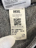 ディーゼル DIESEL ヴィンテージ加工 フーディー  ダメージ加工 ロゴ S-GINN-HOOD-E1 XXL パーカ グレー 3Lサイズ 101MT-4368