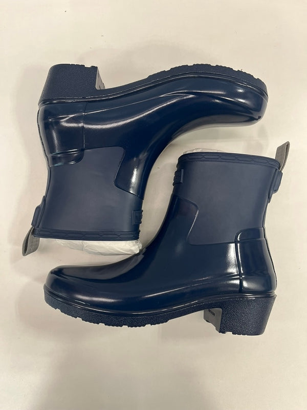 ハンター HUNTER レインブーツ リファインド ローヒール バイカー グロスデュオ ラバーブーツ ショートブーツ ムーンライト WFS2037DUO レディース靴 レインシューズ・長靴 ブーツ ネイビー UK4 EU37 US6 101sh-2296