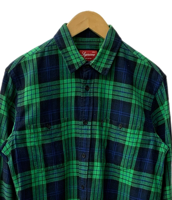 シュプリーム SUPREME Bright Plaid Flannel Shirt 長袖シャツ グリーン Mサイズ 201MT-2685