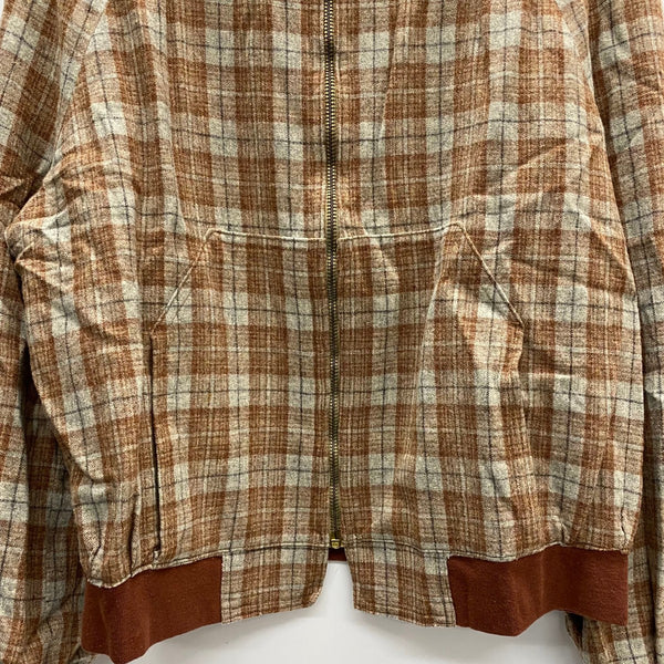 【曜日割引対象外】 ヴィンテージ vintage ~60's チェック ウール ジャケット ブラウン 201MT-4785 VB