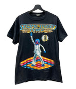 ヴィンテージ vintage 90s 90年代 SESAME STREET FEVER セサミストリート 映画 ムービー パロディ 両面プリント USA製 黒 Tシャツ キャラクター ブラック Mサイズ 104MT-1851