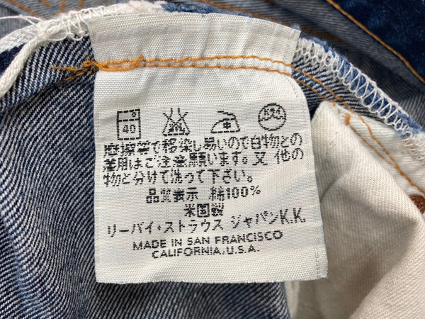リーバイス Levi's 90s 90年代 501XXc USA製 555 バレンシア 37モデル 復刻 LVC ジーパン ジーンズ 紺 青 無地 デニム ネイビー W33 L36 104MB-321