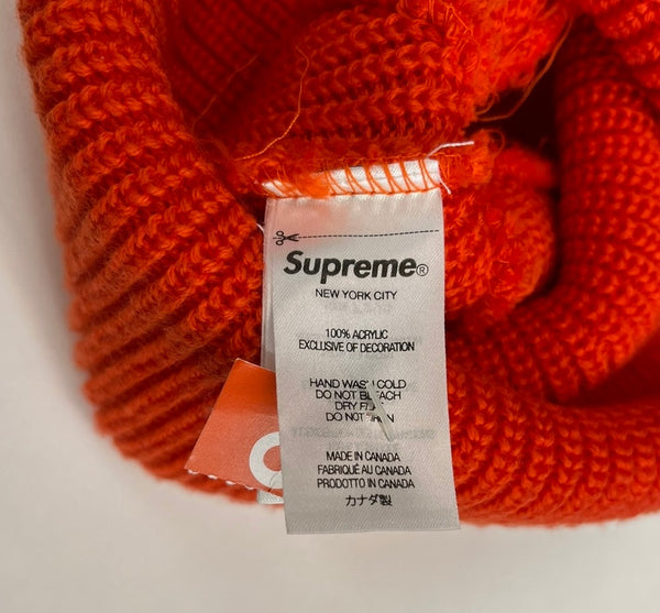 シュプリーム SUPREME LOOSE GAUGE BEANIE ルーズゲージ ビーニー ロゴ刺繍 オレンジ 朱色 帽子 メンズ帽子 ニット帽 レッド 101hat-170