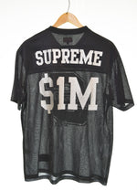 シュプリーム SUPREME 20SS Glitter Football Top グリッター ロゴ メッシュ フットボール Tシャツ Tシャツ ブラック Mサイズ 103MT-3317