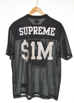 シュプリーム SUPREME 20SS Glitter Football Top グリッター ロゴ メッシュ フットボール Tシャツ Tシャツ ブラック Mサイズ 103MT-3317