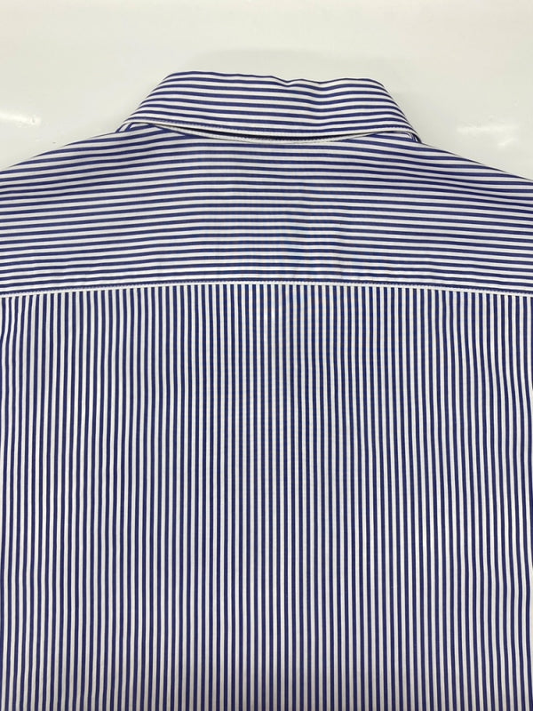 コッキ KHOKI 19AW PATCHWORK SHIRT パッチワーク シャツ 長袖 白 青 19aw-b-03 サイズ 2 長袖シャツ ストライプ ブルー 104MT-2087