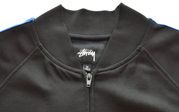 ステューシー STUSSY トラックジャケット サイドライン POLY TRACK JACKET 115400 ジャケット ブラック Mサイズ 103MT-2964