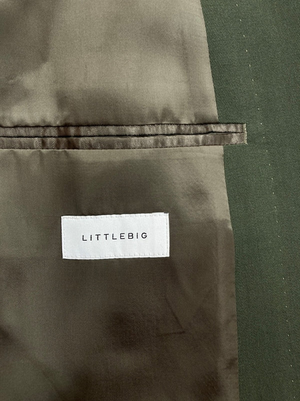 リトルビッグ LITTLEBIG Twill 6B Double Breasted Jacket ツイル ダブル ブレスト ジャケット テーラード ブレザー アウター 緑 LB203-JK08 サイズ 46 ジャケット 無地 カーキ 104MT-1611