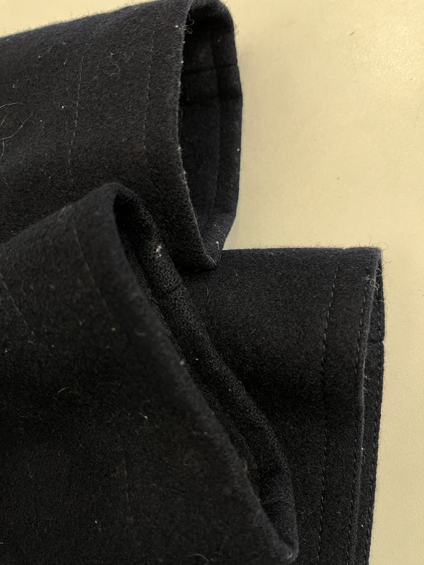 バレンシアガ BALENCIAGA イタリア製 Pコート ファー 紺 ジャケット ネイビー サイズ36 101LT-239