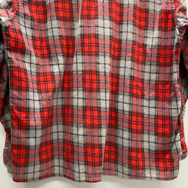 【曜日割引対象外】 ヴィンテージ vintage 60's シアーズ Sears プリントネル 長袖シャツ レッド Mサイズ 201MT-3860 VB