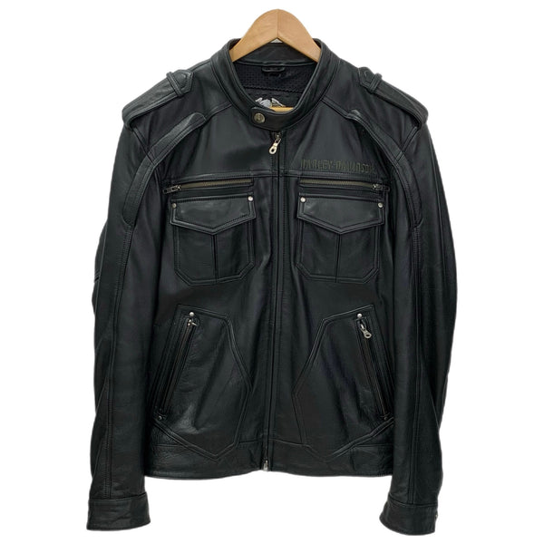 ハーレーダビットソン HARLEY-DAVIDSON レザージャケット HD-238 ジャケット ブラック Lサイズ 201MT-4678