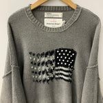 ダイリク DAIRIKU 22AW American Dream Inside-out Knit 星条旗 セーター グレー Fサイズ 201MT-4806