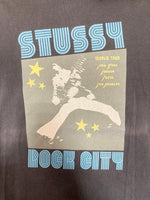 ステューシー STUSSY 90s～00s 紺タグ ROCKCITY USA製 プリントTシャツ Tシャツ ネイビー Mサイズ 101MT-2760