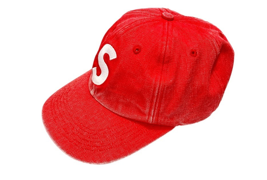 シュプリーム SUPREME Pigment Canvas S Logo 6-Panel Red 23SS 