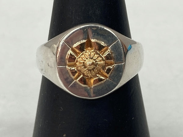アリゾナフリーダム ARIZONA FREEDOM R-79a Ring 太陽神 太陽アーク 印台 K18 リング 指輪 SILVER 金 銀 メンズジュエリー・アクセサリー 指輪・リング ワンポイント シルバー 104A-20