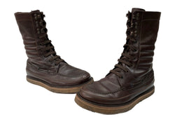 ボッテガヴェネタ BOTTEGA VENETA MOCCASIN BOOTS モカシン ブーツ 内ファー レースアップ 茶 メンズ靴 ブーツ その他 ブラウン サイズ 41 104S-1005