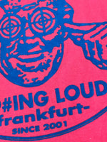 US US古着 90’s 90年代 ONEITA オールドイングリッシュ フロッキープリント MADE IN USA アメリカ製 VINTAGE ヴィンテージ シングルステッチ Tシャツ ピンク Lサイズ 101MT-4574