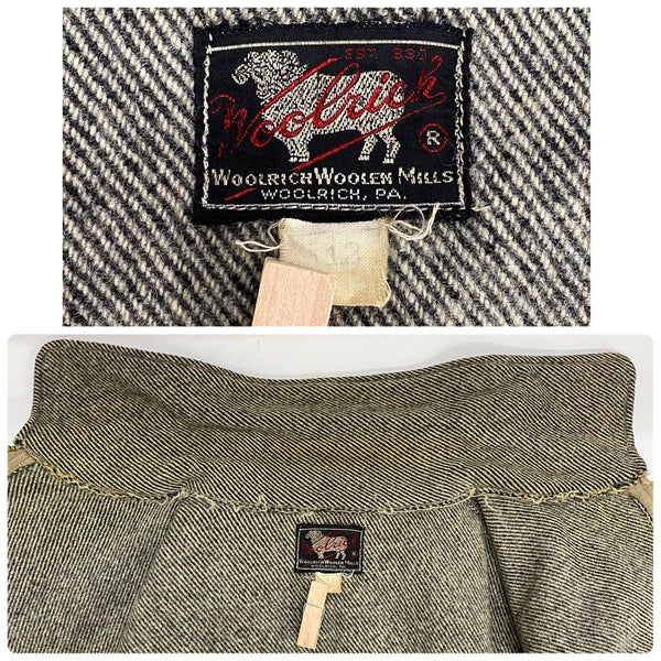 【曜日割引対象外】 ウールリッチ WOOLRICH 50's ウールジャケット VINTAGE 黒タグ ジャケット グレー 201MT-4276 VB