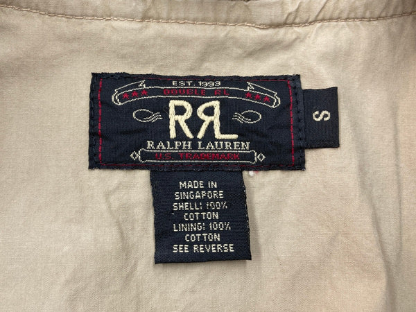 ダブルアールエル RRL 90s 90年代 三ツ星タグ A-2 TYPE フライトジャケット ブルゾン アウター ジャケット 無地 ベージュ Sサイズ 104MT-1996