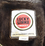 ラッキーストライク LUCKY STRIKE G-1 Flight Jacket SHEEP SKIN LEATHER JACKET フライト ジャケット レザー 襟 ボア ボアライナー 7571-5385 L ジャケット ブラウン 103MT-3182