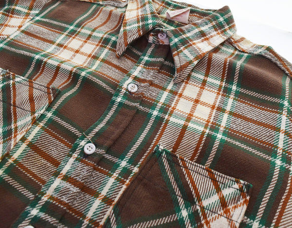 ビッグマック BIG MAC  70s JCPenny ヘビーネルシャツ チェックシャツ 長袖シャツ マルチカラー Lサイズ 103MT-3528