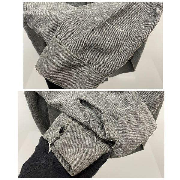 【曜日割引対象外】 ヴィンテージ vintage 40's President ワークシャツ ネルシャツ 長袖シャツ ブラック 16サイズ 201MT-4853 VB