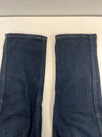 ジュンヤワタナベマン JUNYA WATANABE MAN COMME des GARCONS コムデギャルソン 刺し子 パンツ サルエル インディゴ レザー切替パンツ AD2014 WO-P012  ボトムスその他 ブルー Sサイズ 101MB-766