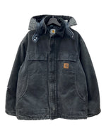 カーハート Carhartt TRADITIONAL JACKET トラディショナル ジャケット コーデュロイ ダック ダブルジップ アウトドア アウター 黒 C26 BLK ジャケット ロゴ ブラック Lサイズ 104MT-1959