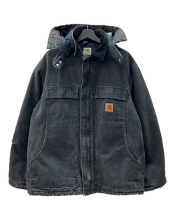 カーハート Carhartt TRADITIONAL JACKET トラディショナル ジャケット コーデュロイ ダック ダブルジップ アウトドア アウター 黒 C26 BLK ジャケット ロゴ ブラック Lサイズ 104MT-1959