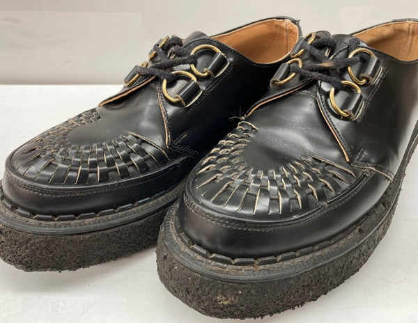 ジョージコックス GEORGE COX SKIPTON スキップトン 革靴 ラバーソール 厚底 Dリング ドレス シューズ 黒 3588 メンズ靴 ローファー ブラック サイズ 7 104S-745