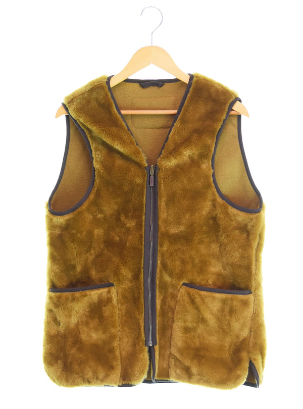 バブアー Barbour フェイクファー リバーシブルジップライナーベスト 2102112 40 ベスト ブラウン 103MT-2439