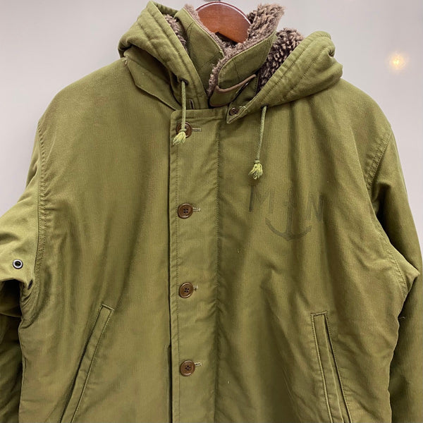 【曜日割引対象外】 クッシュマン CUSHMAN マリンナショナーレ デッキジャケット フランス海軍 21341 ジャケット カーキ XLサイズ 201MT-4429 VB