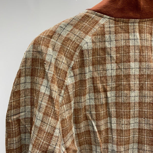 【曜日割引対象外】 ヴィンテージ vintage ~60's チェック ウール ジャケット ブラウン 201MT-4785 VB