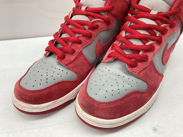 ナイキ NIKE 05年製 DUNK HIGH PRO SB UNLV ダンク ハイ プロ 20周年 ネバダ大学 シューズ 灰 赤 305050-061 メンズ靴 スニーカー レッド 28.5cm 104S-858