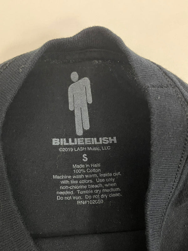 US US古着 Billie Eilish ビリー・アイリッシュ When We All Fall Asleep, Where Do We Go? オフィシャル Tシャツ ブラック Sサイズ 101MT-4692