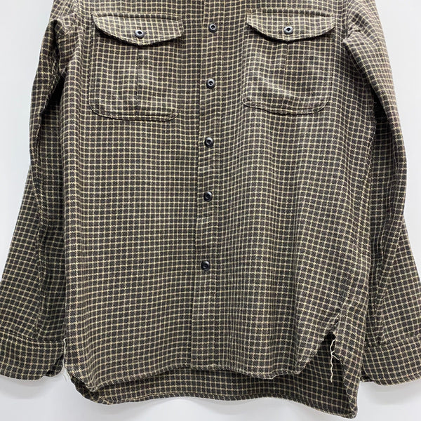 【曜日割引対象外】 ダブルアールエル RRL ネルシャツ ウール 7998267WKS 長袖シャツ ブラウン Mサイズ 201MT-4772 VB