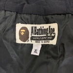 アベイシングエイプ A BATHING APE フルジップ ナイロン ジャケット ブラック XLサイズ 201MT-4848