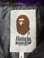 アベイシングエイプ A BATHING APE BAPE B BOY FUR JACKET ビーボーイ ファージャケット 紫 001HJI801012M ジャケット 総柄 パープル Sサイズ 104MT-327