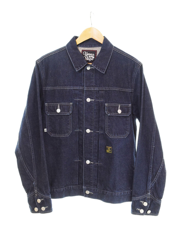 アベイシングエイプ A BATHING APE URSUS BAPE デニムジャケット Gジャン 青 003LJ9601003 ジャケット ブルー Lサイズ 103MT-2312
