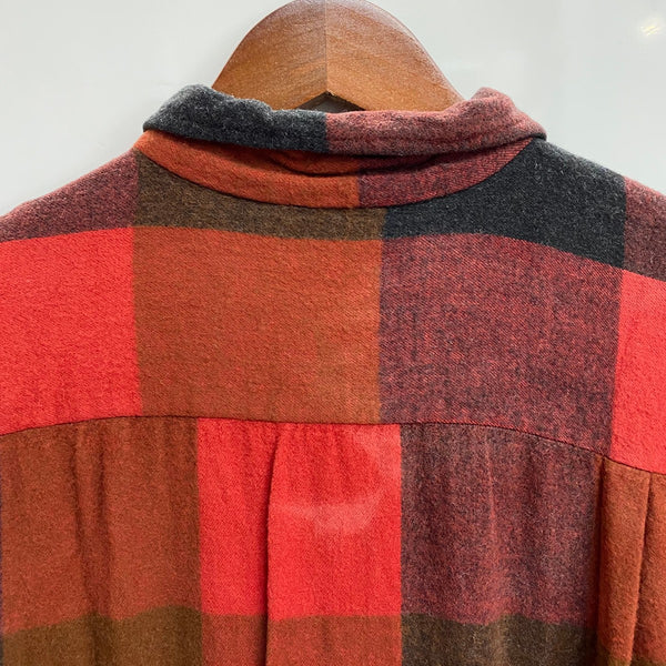 【曜日割引対象外】 ヴィンテージ vintage TOWN CRAFT PENNEY'S 60's 船タグ チェック レーヨンプルオーバー 長袖シャツ レッド Lサイズ 201MT-4700 VB